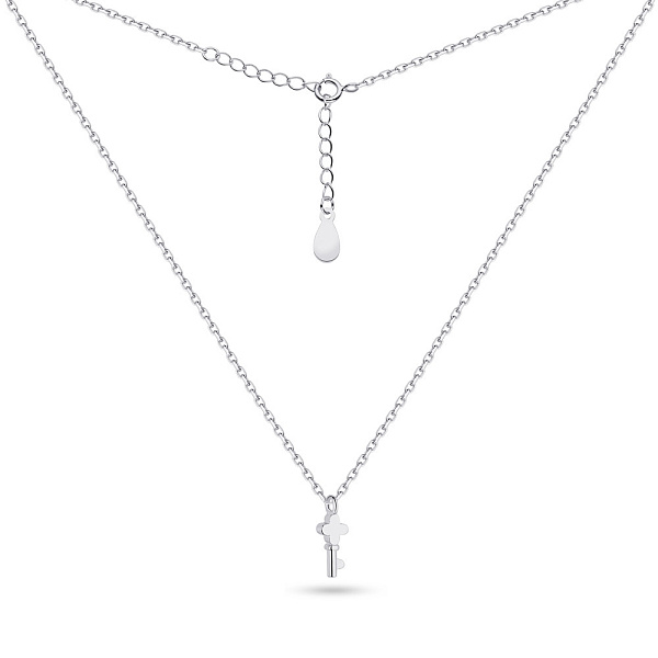 Серебряное колье "Ключик"  без камней (арт. 7507/1453) – изображение 2
