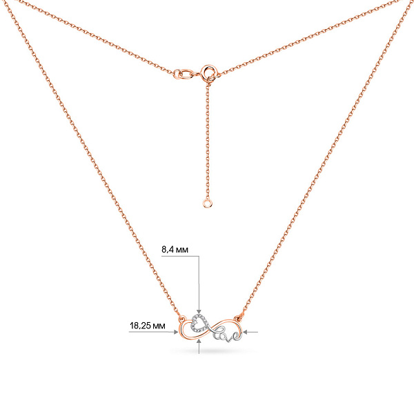 Золоте кольє з діамантами (арт. Ц011433кб) – зображення 4