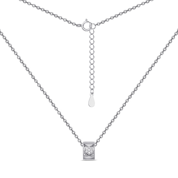 Срібне кольє з підвіскою (арт. 7507/1600) – зображення 2