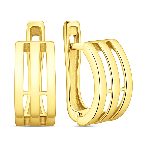 Золотые серьги без камней (арт. 110165ж) – изображение 1