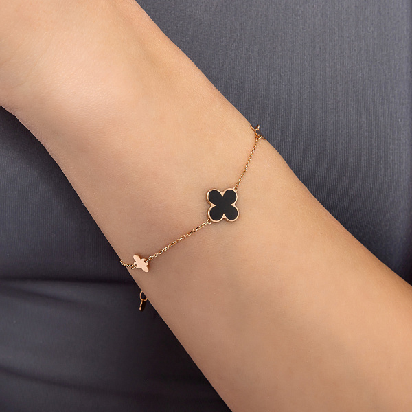 Браслет з червоного золота з емаллю (арт. 341207еч) – зображення 2