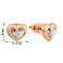 Золоті сережки пусети Серденька з фіанітами (арт. 111075) – зображення 2