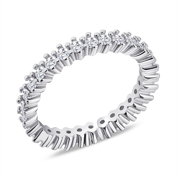 Серебряное кольцо-дорожка с фианитами (арт. 7501/5634) – изображение 1