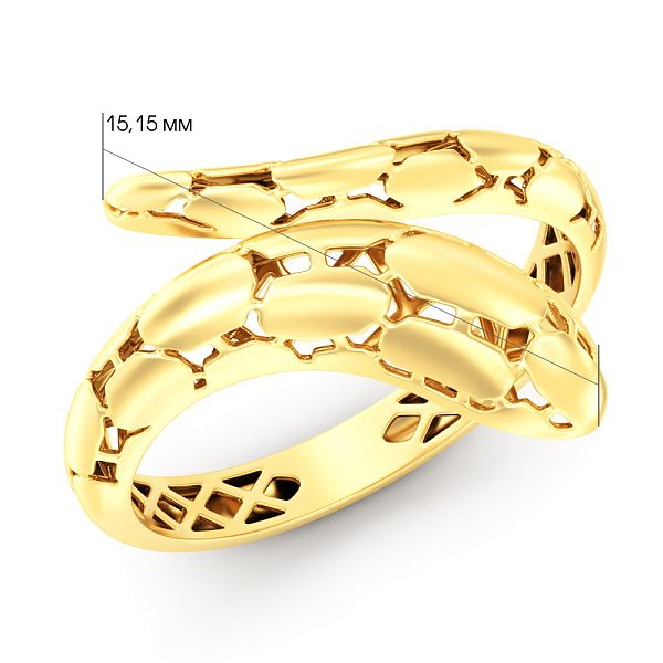 Золота каблучка Змія (арт. 1401002ж) – зображення 4