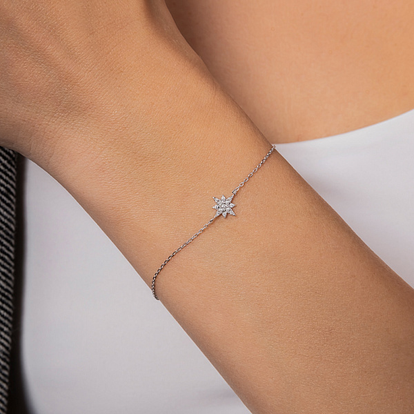 Браслет из белого золота с бриллиантами (арт. Б011529005б) – изображение 2