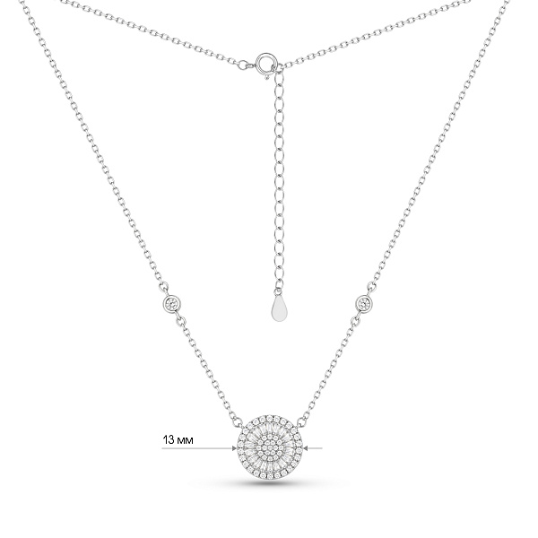 Серебряное колье с фианитами (арт. 7507/2586) – изображение 3