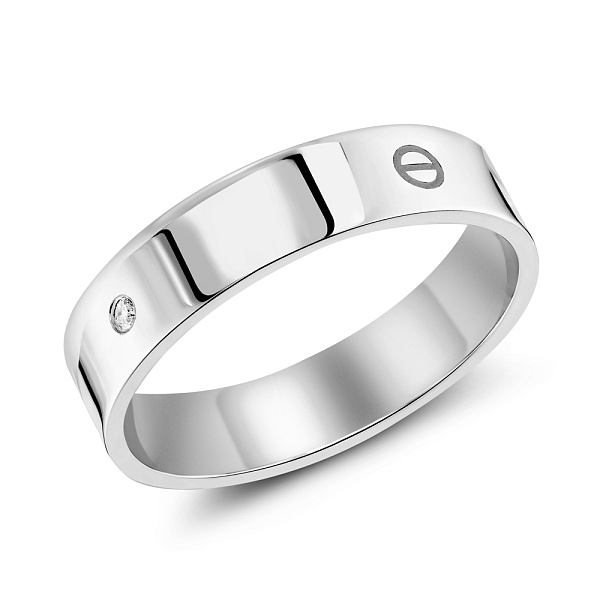 Кольцо из белого золота (арт. 154940б) – изображение 1