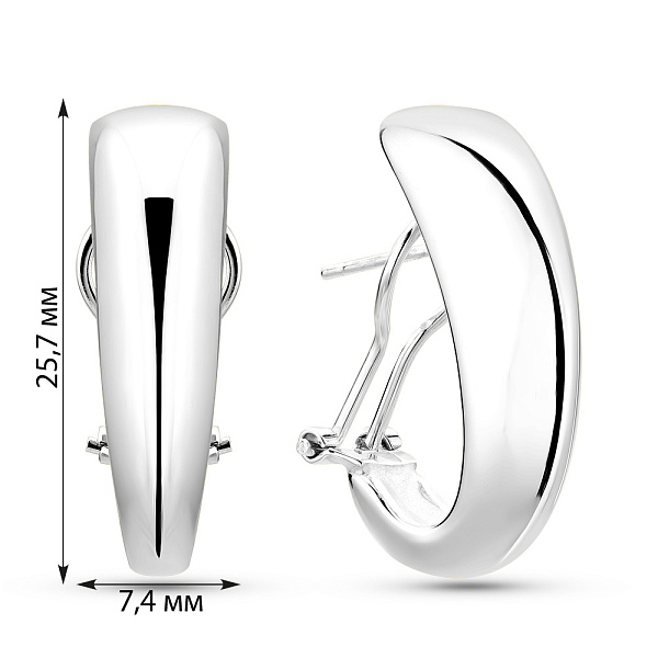 Серьги из белого золота Francelli (арт. е1091758б) – изображение 2