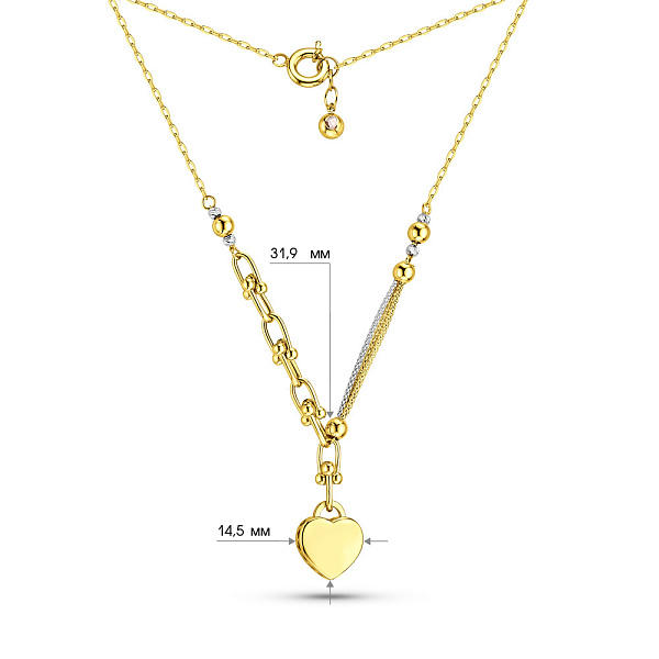 Колье из желтого и белого золота (арт. 352446жб) – изображение 3