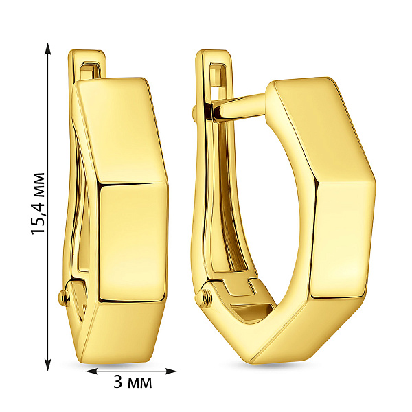 Сережки з жовтого золота (арт. 110881ж) – зображення 3