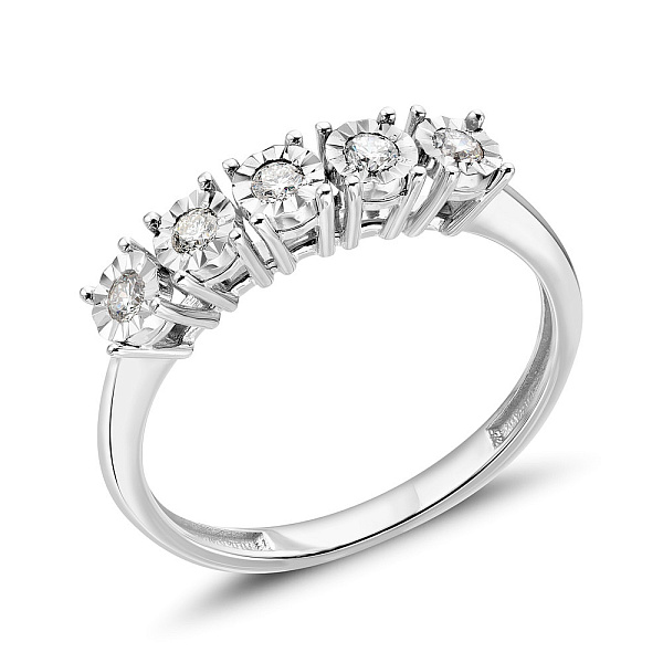 Золота каблучка з діамантами (арт. К011268020б) – зображення 1