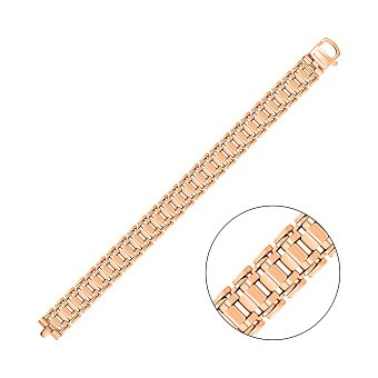 Золотой широкий браслет (арт. 3261220)