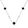 Серебряное колье Клевер с ониксом (арт. 7507/2319/7о) – изображение 1