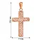Крестик из красного золота (арт. 440863) – изображение 3