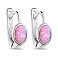Срібні сережки з рожевим опалом (арт. 7502/3815Пор) – зображення 1