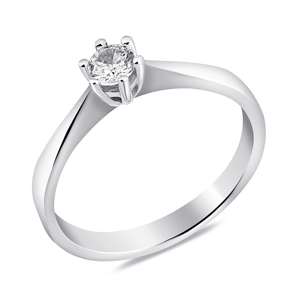 Серебряное кольцо с фианитом (арт. 7501/6679/1) – изображение 1