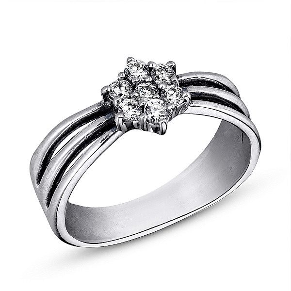 Серебряное кольцо с фианитами (арт. 7901/1252) – изображение 1