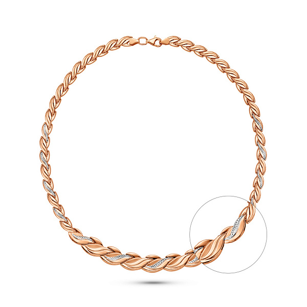 Колье из красного золота с родированием (арт. 370014р) – изображение 1