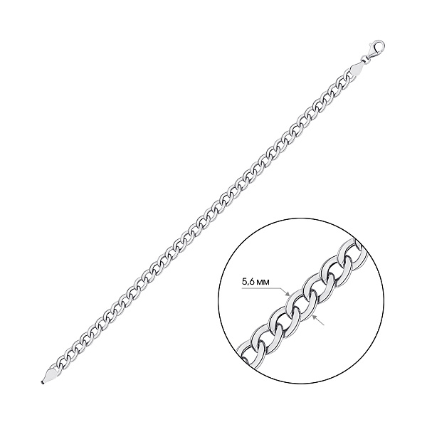 Серебряный браслет плетение Панцирное (арт. 0311005дп) – изображение 2