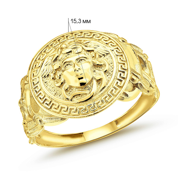 Массивное кольцо из желтого золота (арт. 156467ж) – изображение 2