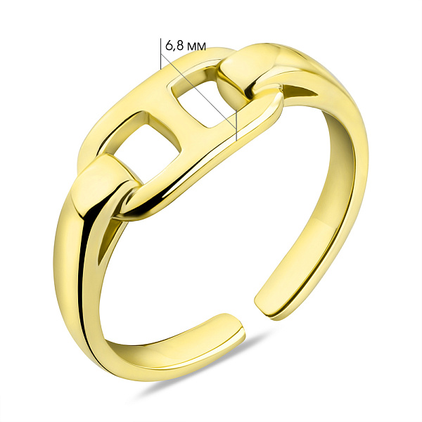 Серебряное кольцо с желтым родированием (арт. 7501/6465ж) – изображение 2