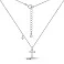 Серебряное колье Крестик с одним фианитом (арт. 7507/2225) – изображение 3
