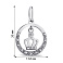 Серебряный подвес Корона с фианитами (арт. 7503/П2Ф/1019) – изображение 2