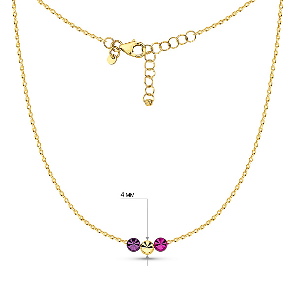 Кольє з жовтого золота Francelli (арт. 352918жфмлн) – зображення 4