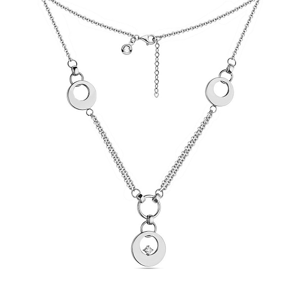 Кольє золоте в білому кольорі металу (арт. 351516б) – зображення 2