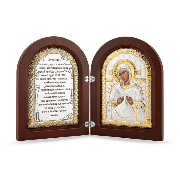 Икона Божья Матерь Семистрельная (104х138 мм) (арт. AD-3/021-006G/K/UA) – изображение 1