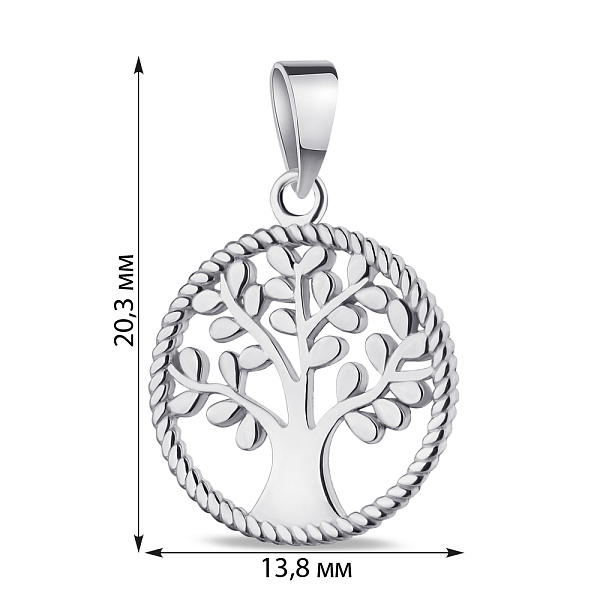 Серебряный подвес без камней (арт. 7503/3612) – изображение 2