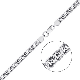 Фото Срібний браслет в плетінні Бісмарк (арт. 7909/4122/1)