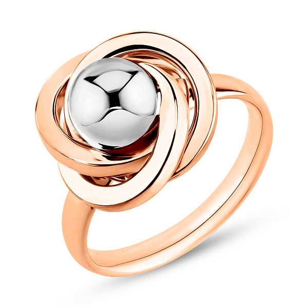 Кольцо из красного и белого золота (арт. 155490/1кб) – изображение 1