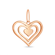 Подвеска Сердце из красного золота (арт. 423962)