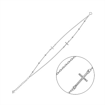 Серебряный браслет с фианитами (арт. 7509/4936)