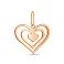 Подвеска Сердце из красного золота (арт. 423962) – изображение 1