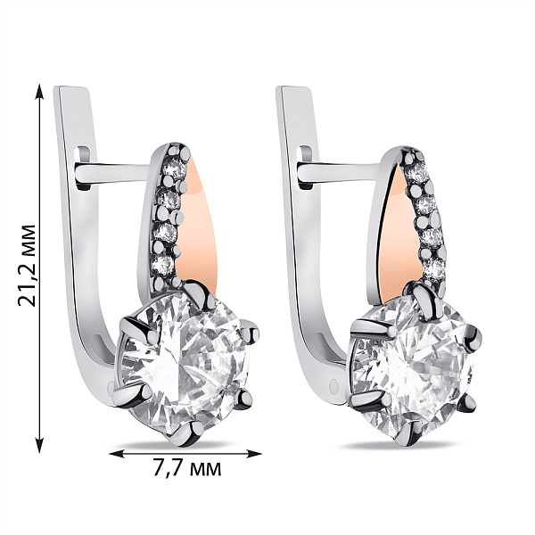 Сережки зі срібла (арт. 7202/592сп) – зображення 2