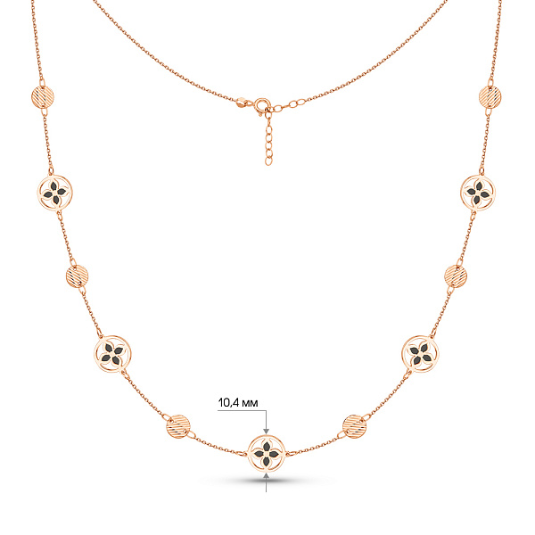 Золоте кольє з емаллю (арт. 352647еч) – зображення 3