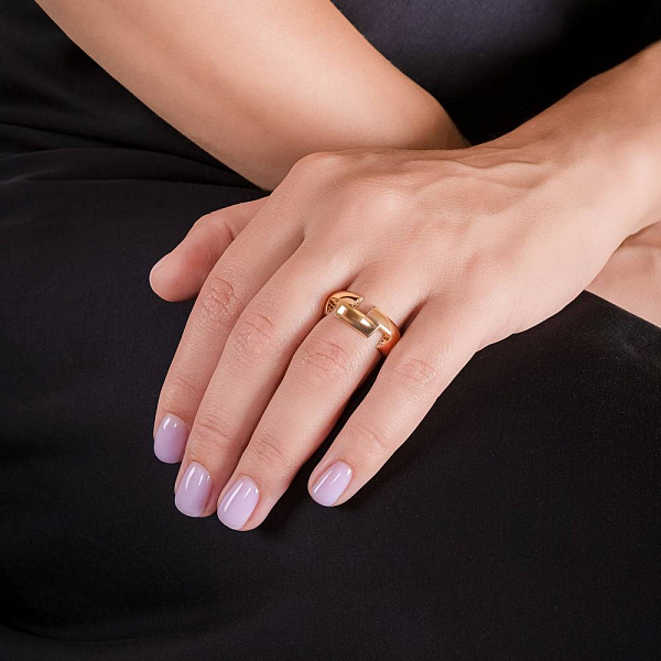 Кольцо из желтого золота без камней (арт. 155312ж) – изображение 2