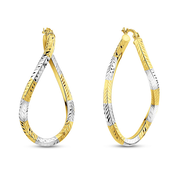 Сережки из желтого и белого золота (арт. 1091732/35жб) – изображение 1