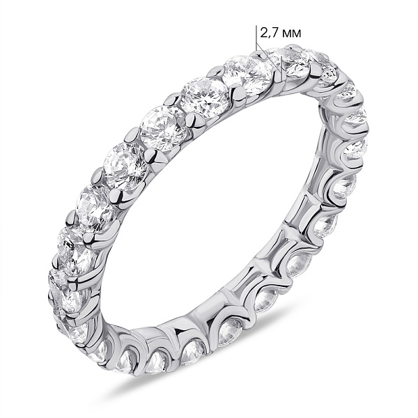 Каблучка зі срібла з фіанітами (арт. 7501/6000) – зображення 2