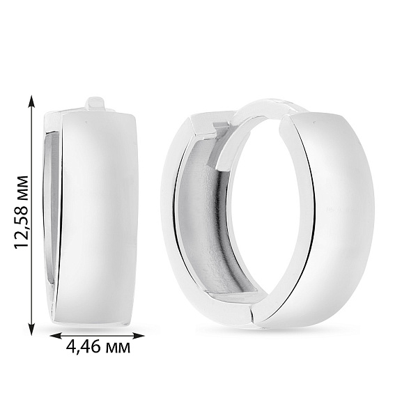 Серьги-кольца из серебра (арт. 7502/2335/15) – изображение 2