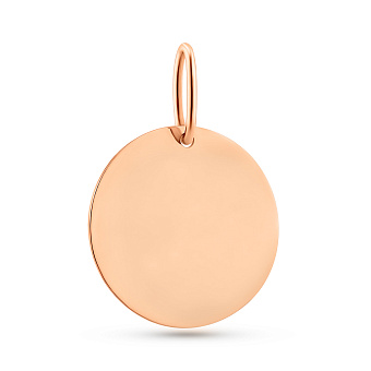 Золотой подвес под гравировку в форме монеты (арт. 4401022)