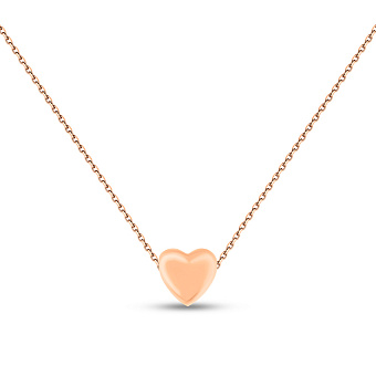 Колье Сердечко из красного золота (арт. 360157)