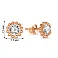 Сережки-пусети з червоного золота з фіанітами (арт. 109702) – зображення 2