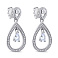 Серебряные серьги-подвески с фианитами (арт. 7518/6224) – изображение 1