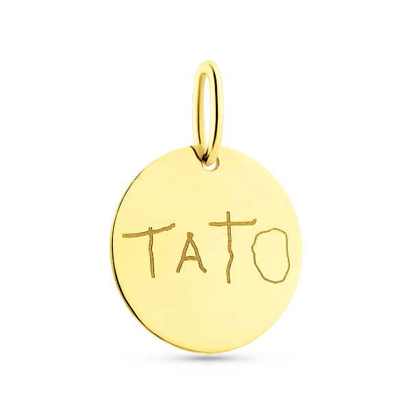 Золотой подвес под гравировку в форме монеты (арт. 4401021ж) – изображение 3