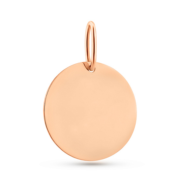 Золотой подвес под гравировку в форме монеты (арт. 4401022) – изображение 1