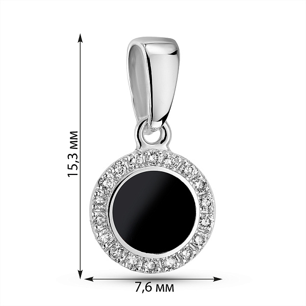 Золотой кулон с эмалью и бриллиантами (арт. П011503010беч) – изображение 3