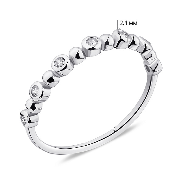 Кольцо из серебра с фианитами (арт. 7501/6230) – изображение 2